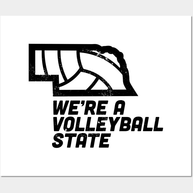 Volleyball State Nebraska Wall Art by Commykaze